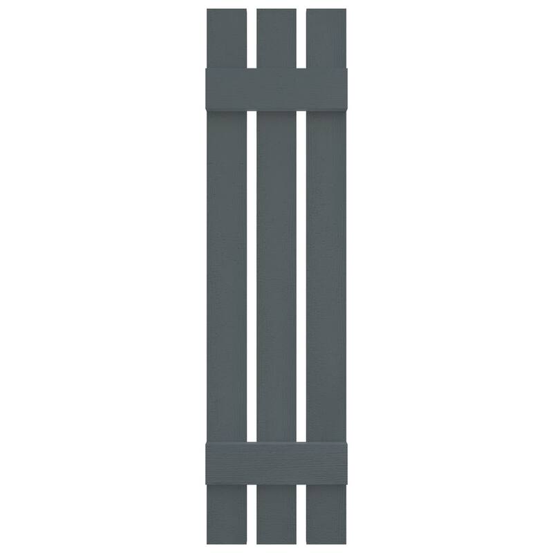 Builders Edge, Standard Three Board Spaced, Board-n-Batten Shutters, Includes Matching Installation Spikes (Per Pair)