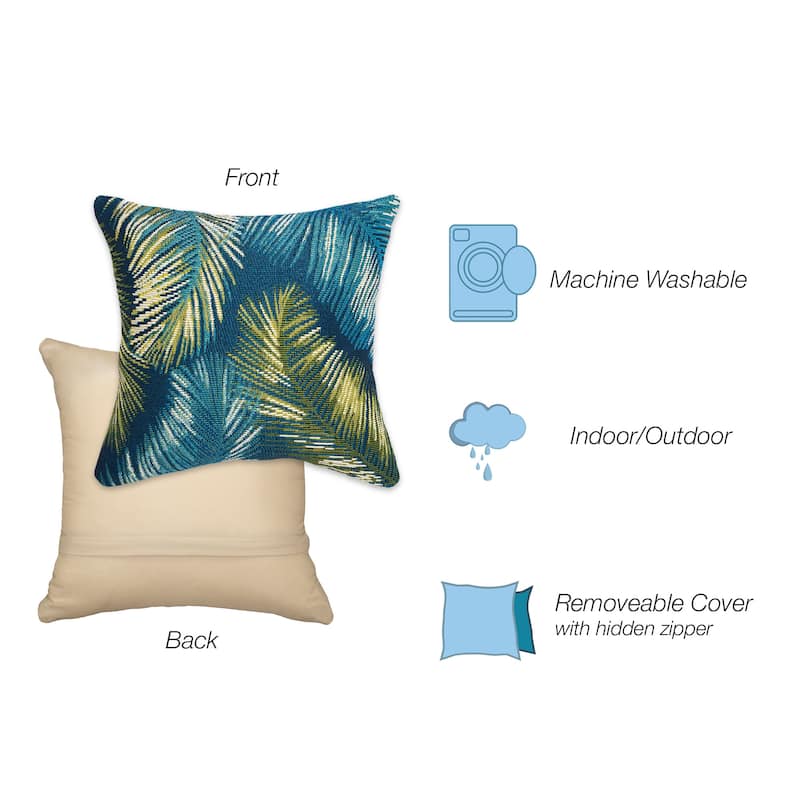 Liora Manne Marina Palm Border Indoor/Outdoor Pillow