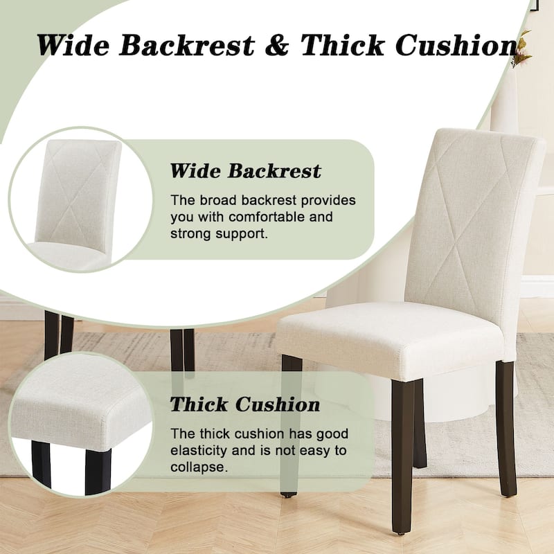 Javlergo Dining Chairs Set of 2/4/6, Upholstered Kitchen Chairs Dining Room Side Chair with Padded Seat Back