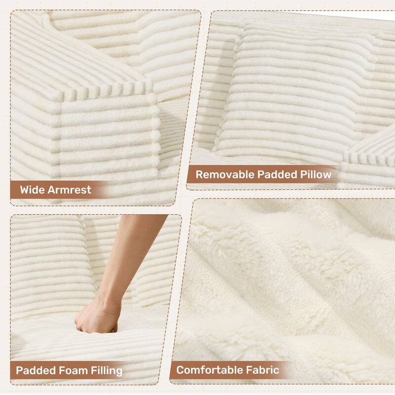 75" Modern Loveseat Sofa, No Assembly Required Comfy Deep Seat Couches 1 pcs for Living Room, Bedroom, Apartment