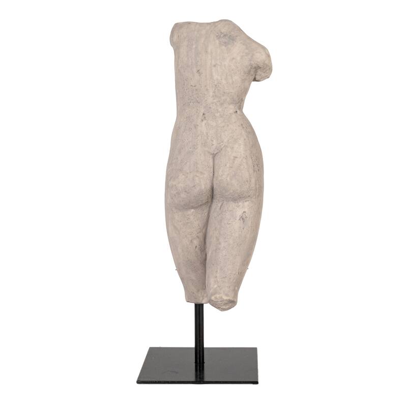Sculptural Resin Female Figure on Stand - 5.8"L x 4.5"W x 14.5"H