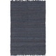 preview thumbnail 7 of 23, Hand-Woven Montana Solid Jute Rug 2' x 3' - Blue
