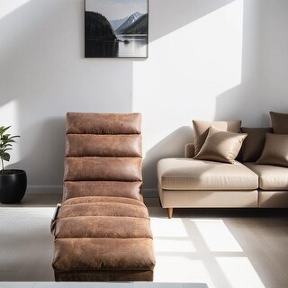Modern Polyester Linen Chaise Lounge Indoor Chair, Long Lounger with ...
