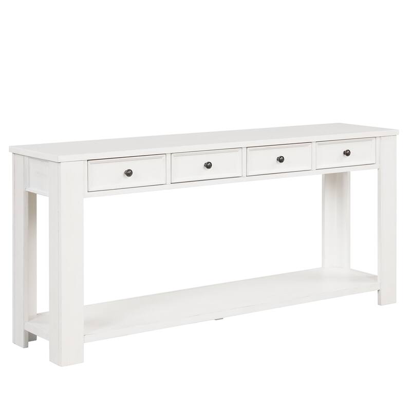 Antique White Console Table Sofa Table Entryway Table for Living Room