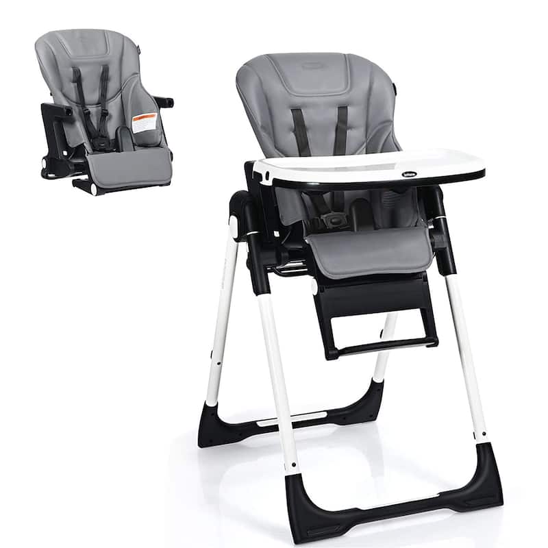4 in 1 High Chair-Booster Seat with Adjustable Height and Recline - 21 x 28 x 41 inch (MAX)