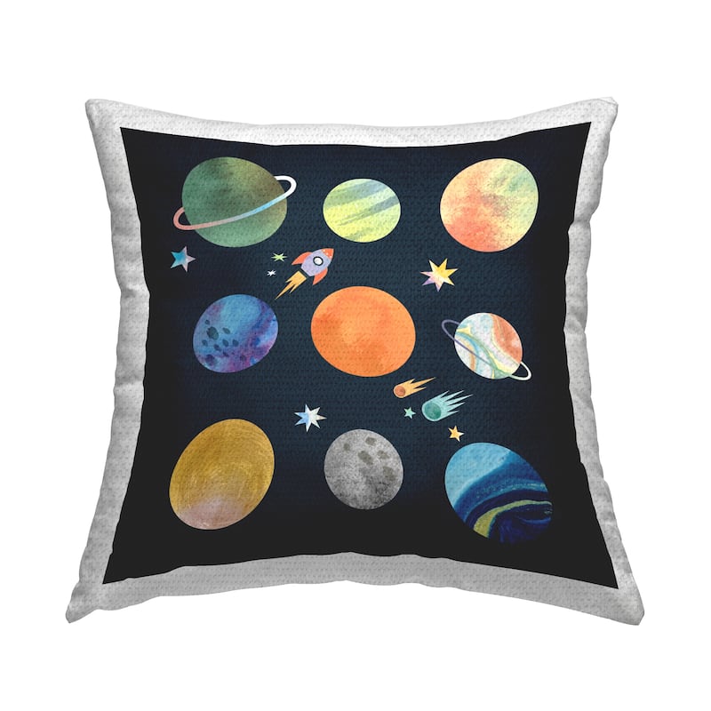 Stupell Rocket Ship Solar System Outer Space Planets Printed Outdoor ...