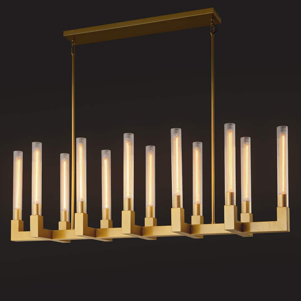 KAYLA 54-61Inch 12-Light Modern Chandelier