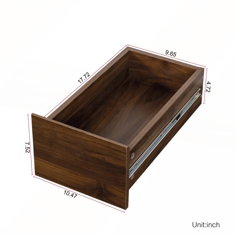 70.87 H Modern Wooden Tall Display Storage Cabinet with 4-Tier Shelves and 4 Small Display Shelves