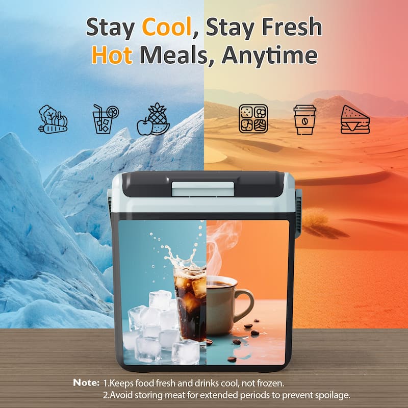 25QT Portable Cooler and Warmer Mini Fridge - N/A