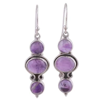 Novica Handmade Elegant Fantasy Amethyst Dangle Earrings