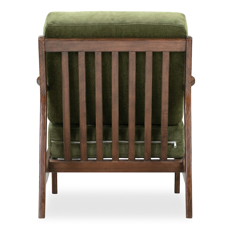 Poly & Bark Verity 25" Fabric Lounge Chair - Solid Wood Frame