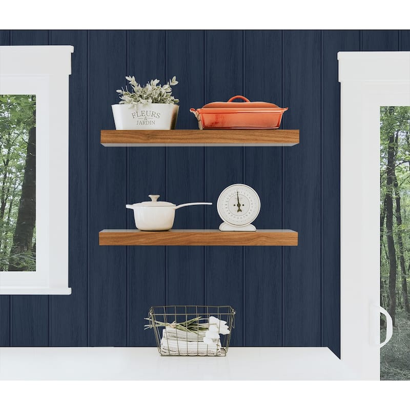 NextWall Wood Panel Peel and Stick Wallpaper