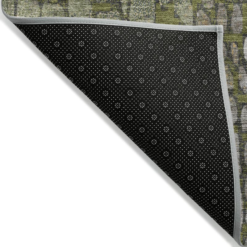 Machine Washable Indoor/ Outdoor Modern Cobble Chantille Rug