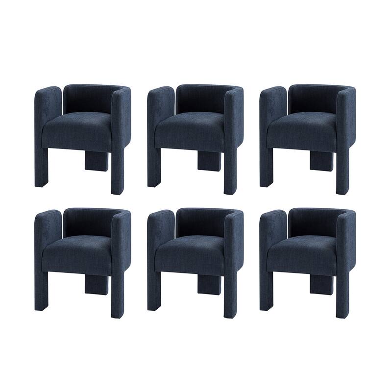 Friedrich Modern Left-facing Cutout Dining Chair with Three-legged Design Set Of 6 By HULALA HOME