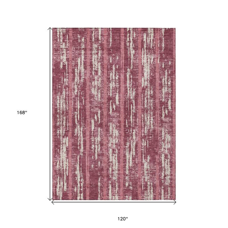 HomeRoots Striped Transitional Rectangle Outdoor Rug