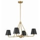 preview thumbnail 2 of 7, Xavier 4 Light Vibrant Gold Chandelier - 31.75"W x 17"H