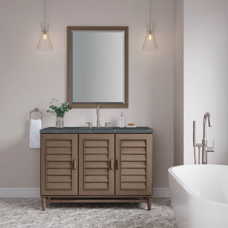 James Martin Vanities 620-V48-3PBL Portland 48" Single Basin Wood