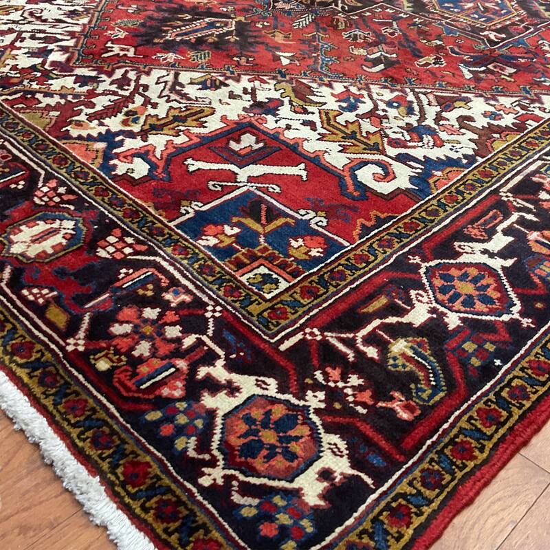 HERAT ORIENTAL Handmade Fine Heriz Rug - 7'7" x 10'7"