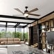 preview thumbnail 8 of 9, VAXCEL Wedgewood 60 in. Contemporary Ceiling Fan, Dimmable Integrated LED Light Kit and Remote Control, DC Motor