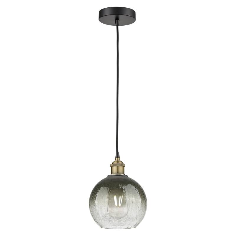 Innovations Lighting Endless Possibilities Edison - Brookhaven Globe - 1 Light 8" Cord Hung Mini Pendant - Slate/Black Antique Brass