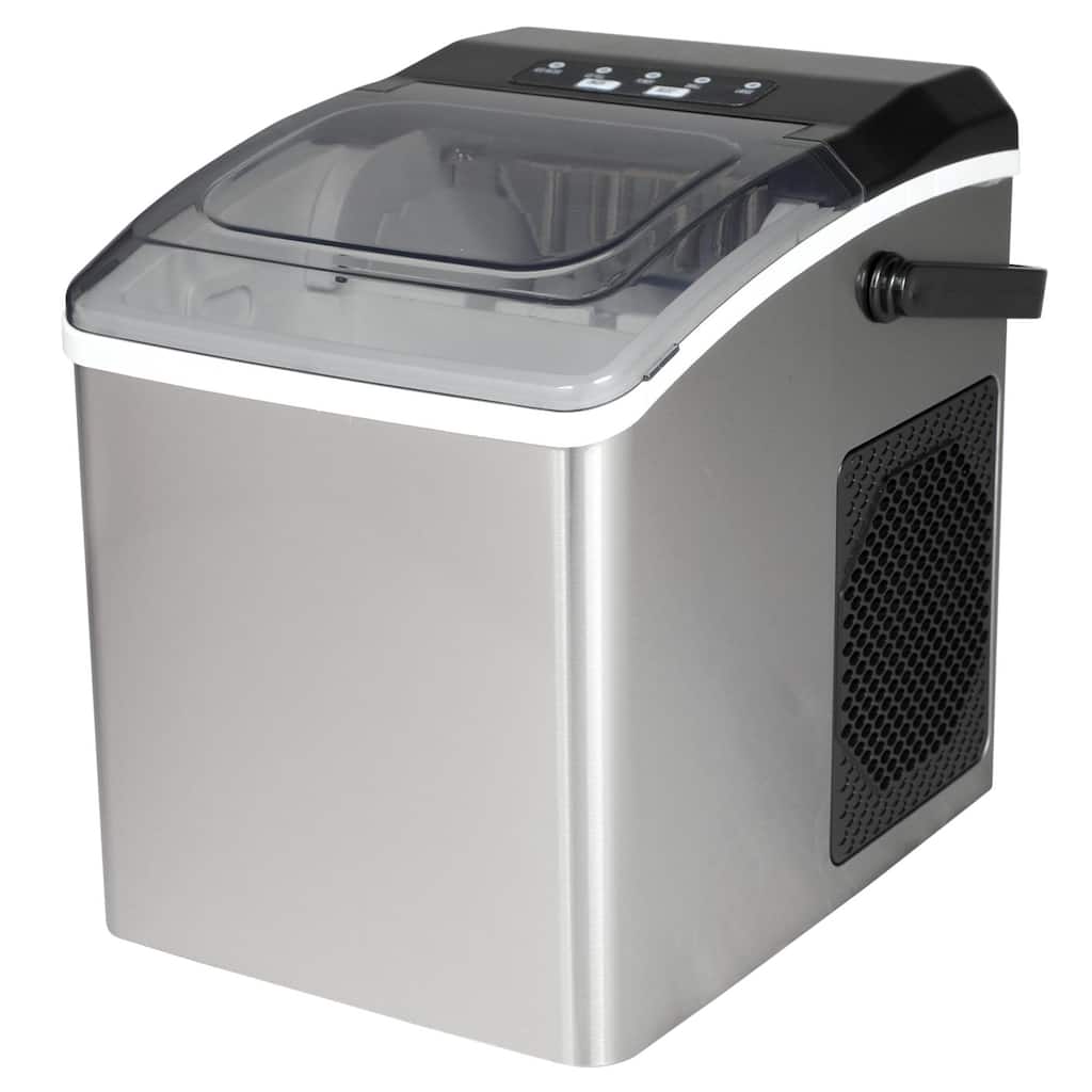 Koolatron Portable Countertop Ice Maker, 26Lbs/24Hrs, Stainless Steel