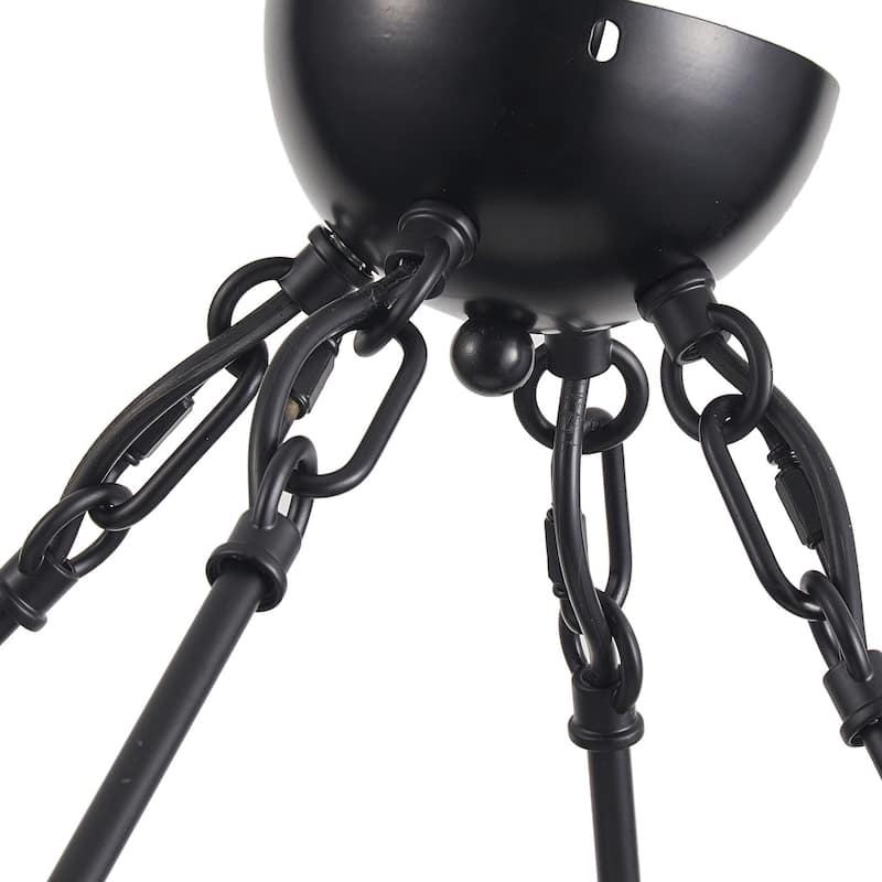 26-Lights Multi Tiers Farmhouse Wagon Wheel Chandelier - 47.2"D×4.7"W×108.2"H(Adjustable)