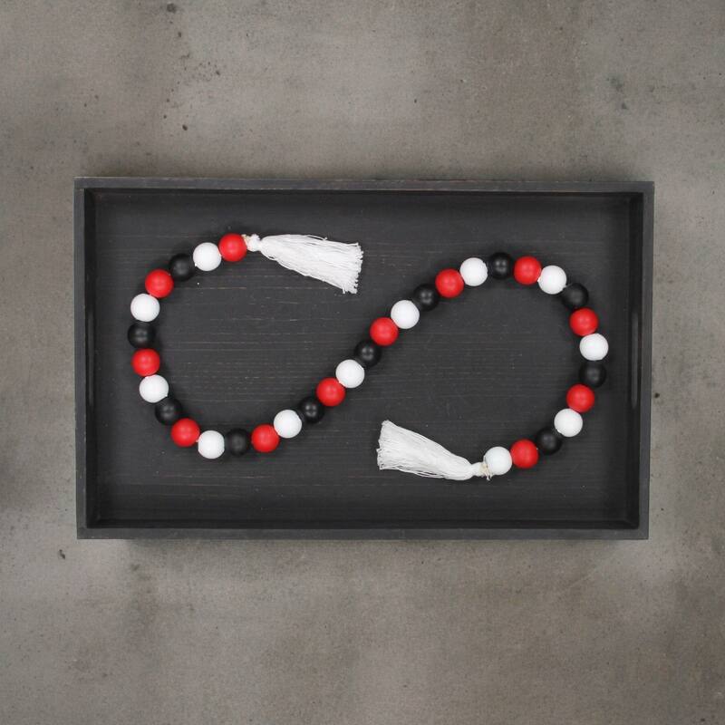Kira Red White and Black Beaded Garland - Multi-Color