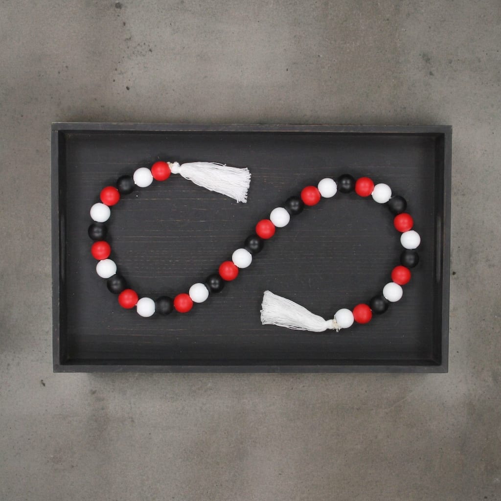 Kira Red White and Black Beaded Garland