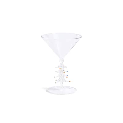 Treetop Cheers Martini Glasses - Holiday Stemware, Set of 4