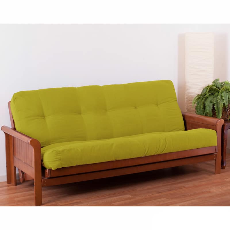 8-inch Thick Twill Futon Mattress (Twin, Full, or Queen) - Mojito Lime - Queen