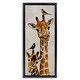 preview thumbnail 1 of 26, Stupell Giraffe & Perched Birds Framed Floater Canvas Wall Art Design by Karen Weber Fine Art 11 x 25 - Black