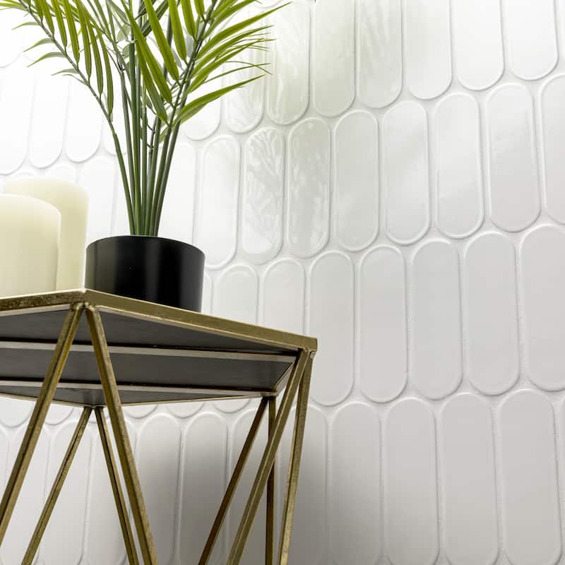 Ackland AKM-G-12X12ELG-CA 12" x 12" Glass Geometric Floor and Wall