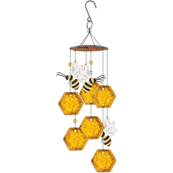 slide 2 of 3, Bee Honeycomb Chime 17"