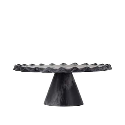 Black Resin Cake Stand Large
