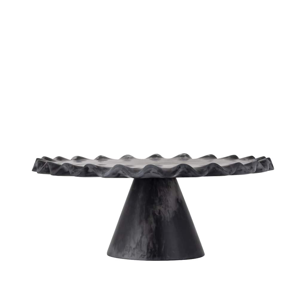 Black Resin Cake Stand Large