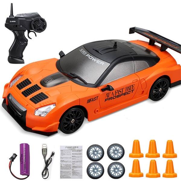 slide 2 of 5, Wltoys Child Gifts 1/24 2.4G 4WD Drift RC Car On-Road Vehicles RTR Model Orange Orange