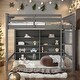 preview thumbnail 2 of 28, Full Size Loft Bed with 8 Open Storage Shelves and Built-in Ladder, Gary