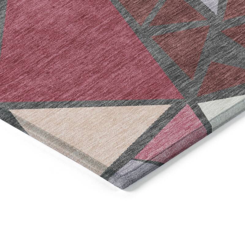 HomeRoots Geometric Transitional Rectangle Outdoor Rug