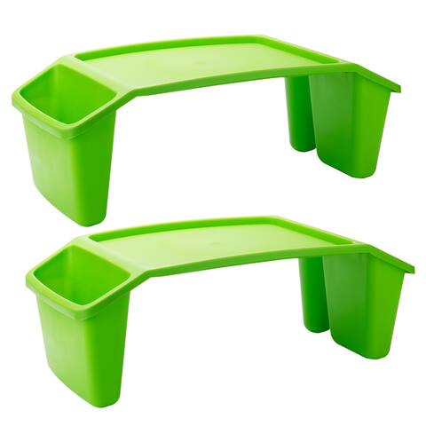 Mind Reader Kids Lap Desk, Portable Table with Side Pockets, 2-Pack