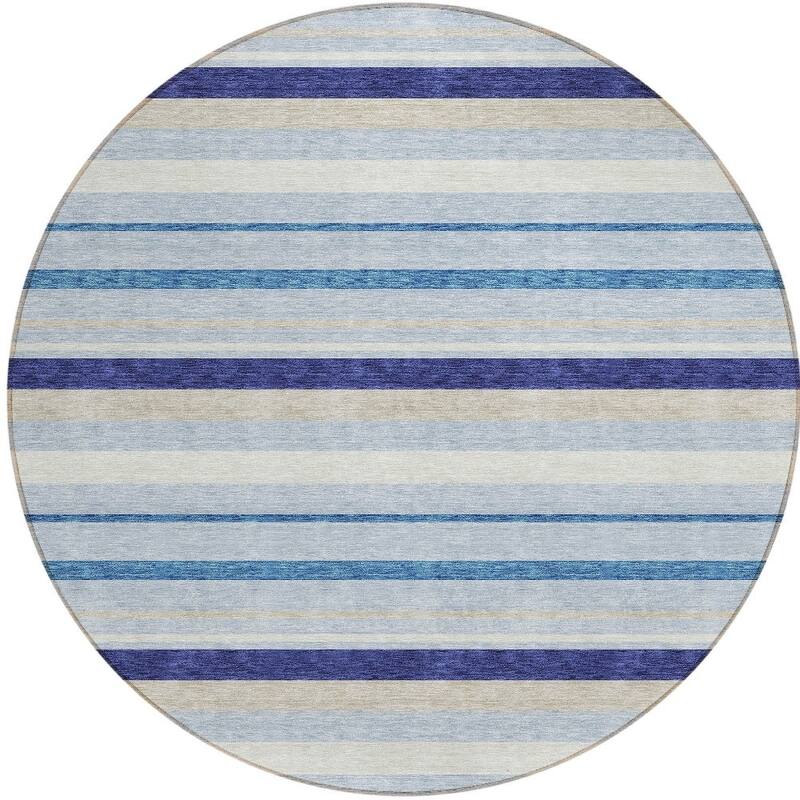 HomeRoots Striped Transitional Rectangle Outdoor Rug