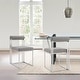 preview thumbnail 63 of 98, Kai Anastasia 7 Piece Rectangular Glass Dining Table Set with Metal Frame and Upholstered Chairs