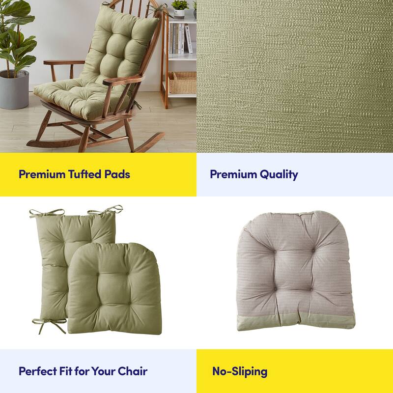 Sweet Home Collection Rocking Chair Cushion Set