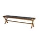 preview thumbnail 5 of 8, Roomfitters Outdoor Bench with Handcrafted Rope Weave Seat, X-Cross Frame Design, Durable and Stylish Seating, Black Woven