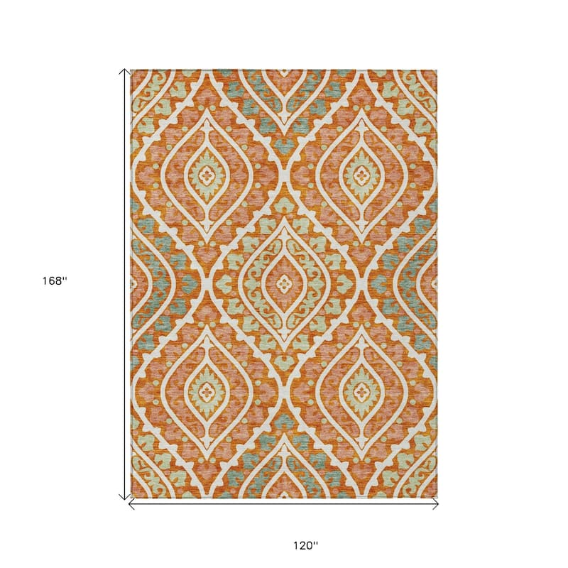 HomeRoots Floral Transitional Rectangle Outdoor Rug