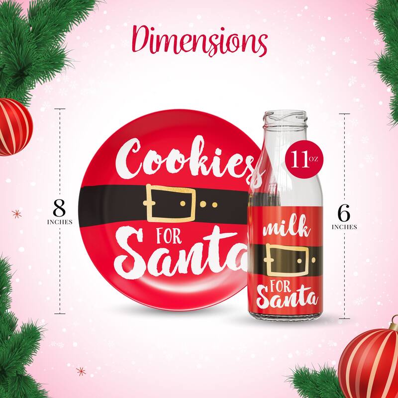 American Atelier Christmas Cookies for Santa 2 Piece Set