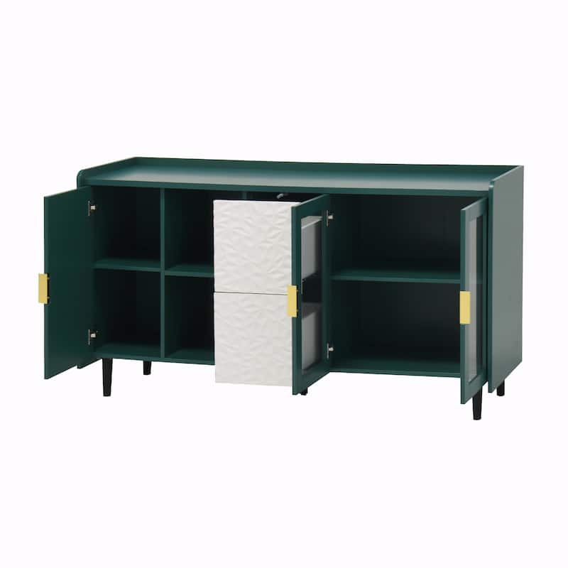 55"Width Modern Kitchen Pantry Storage Cabinet
