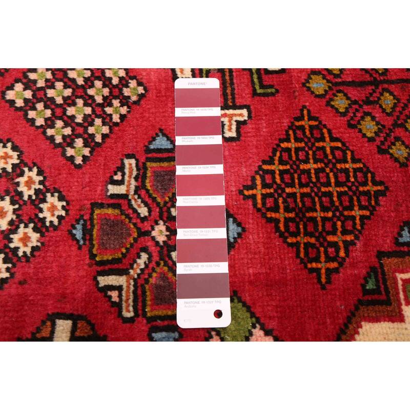 ECARPETGALLERY Hand-knotted Andelz Red Wool Rug - 4'2 x 6'8