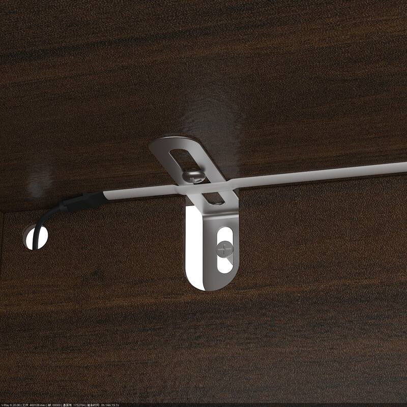 LED Lighted Display Cabinet with Fluted Glass Doors, Wooden Sideboard Buffet Cabinet for Living Room or Dining Room