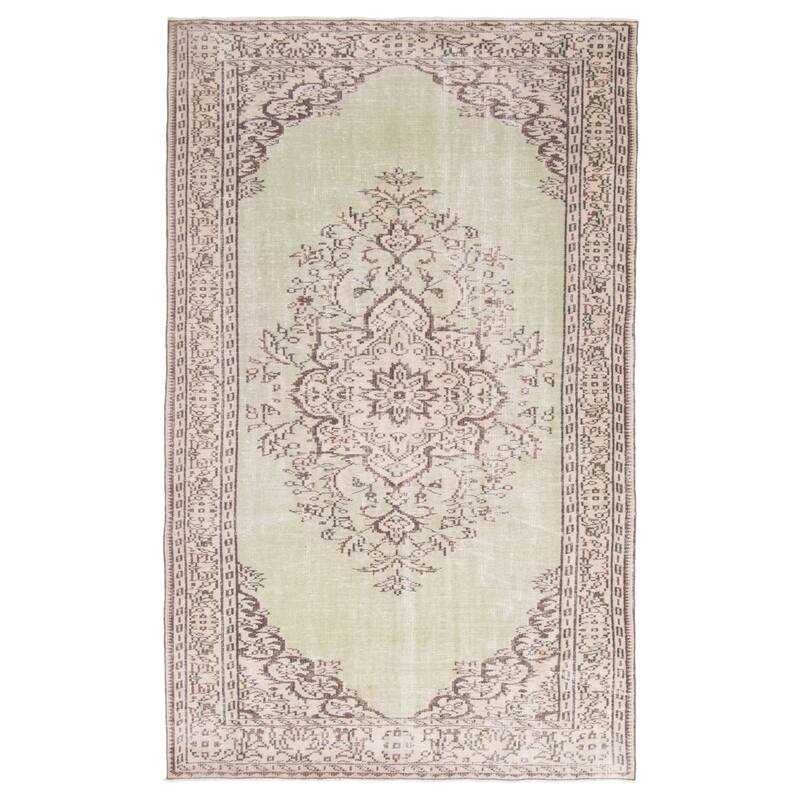ECARPETGALLERY Hand-knotted Color Transition Light Green Wool Rug - 5'8 x 9'3 - Light Green - 5'8 x 9'3