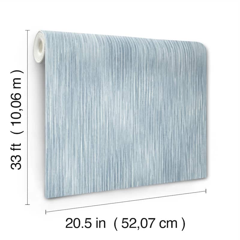 A-Street Prints Largo Sky Blue Striated Wallpaper